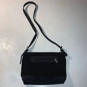 Women's The Sak Black Crocheted Crossbody Bag One Size